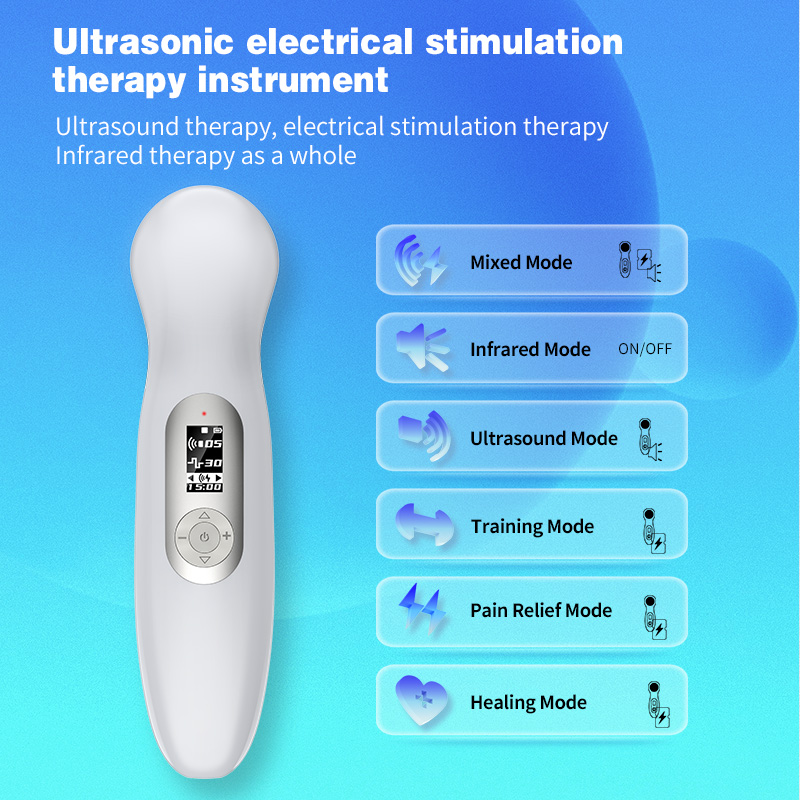 Phototherapy Ultrasound and Electrical Stimulation Portable Handheld Laser Therapy Device