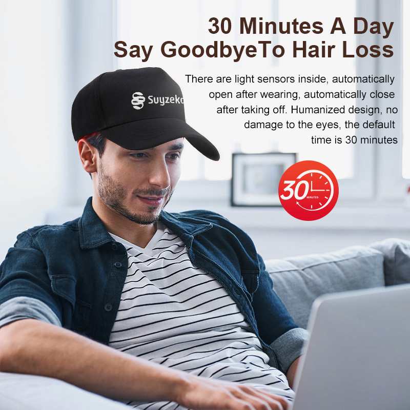 660nm red laser hair growth cap