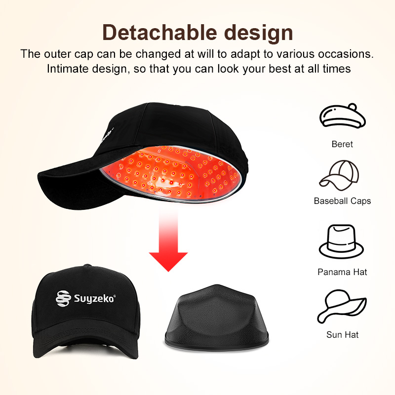 660nm red laser hair growth cap