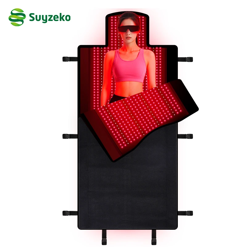 Suyzeko 850nm 660nm Full Body Red Light Therapy Pad LED Therapy Sleeping Bag